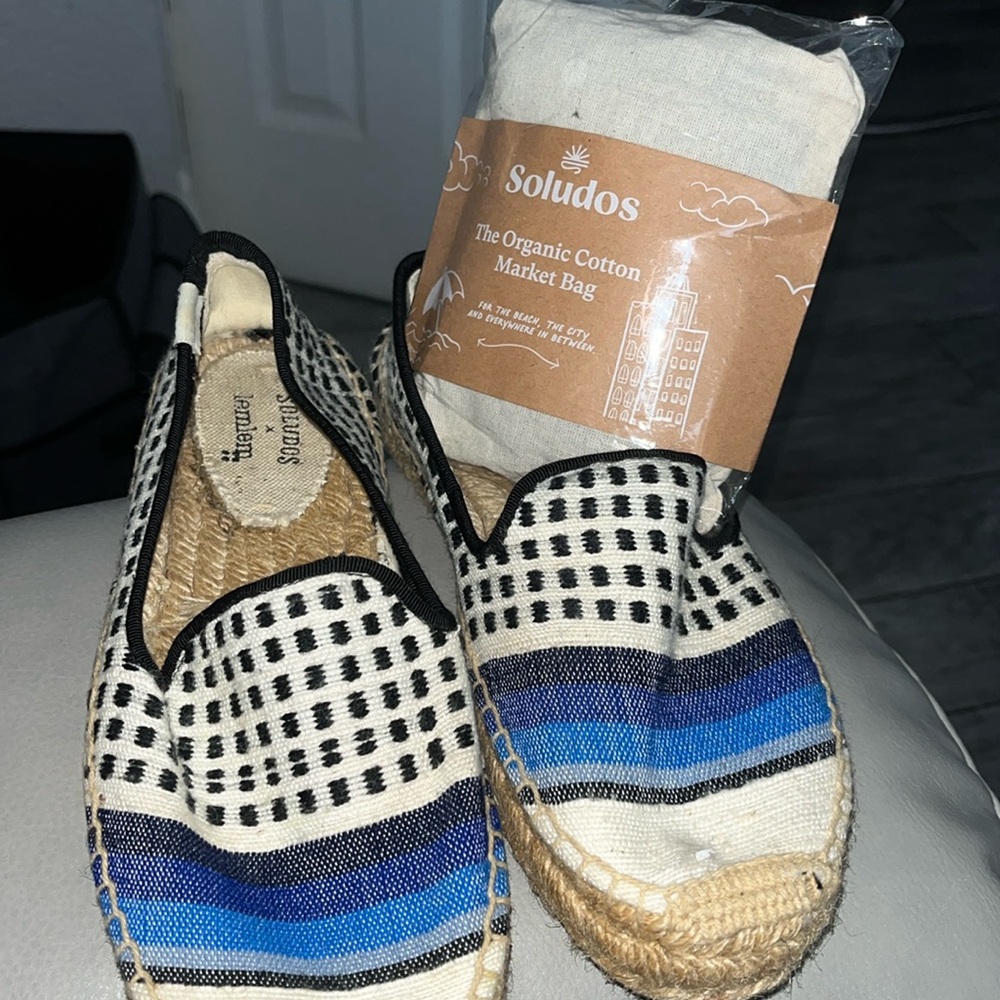 Soludos x Lemlem Platform Striped  Smoking Slippers Espadrille